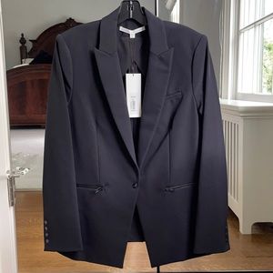 NWT Veronica Beard black scuba jacket size 12